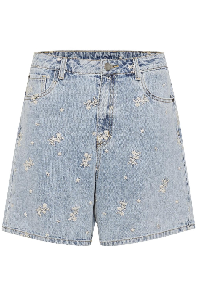 KABABETH HW DENIM SHORTS 10507494 107606 BLUE DENIM/FEATHER FLOWER